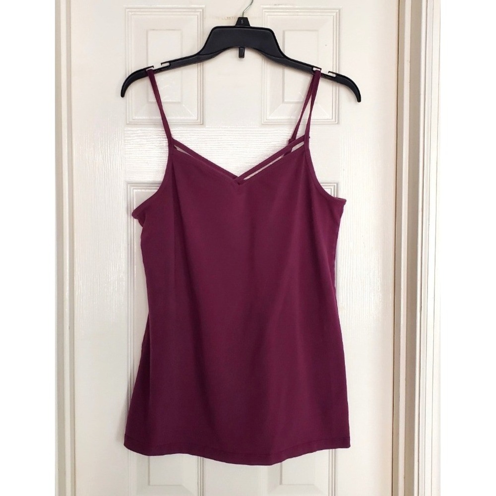 Torrid Cami Top Purple Strappy V-Neck Cotton Blend Plus Size 2